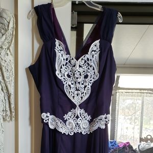 Vtg Jessica McClintock dress sz 12 w ruffled skirt